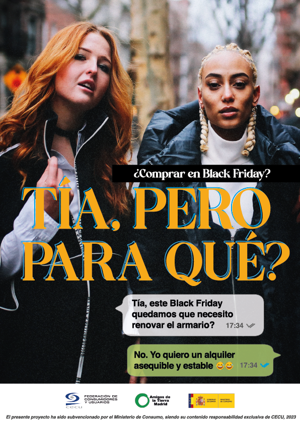 Hoy es el #BlackFriday y se calcula que en un día como hoy se consume unas 6 veces más que en uno corriente 🫣 Junto a <a href="/CECUconsumo/">CECU</a> nos preguntamos #peroparaqué?