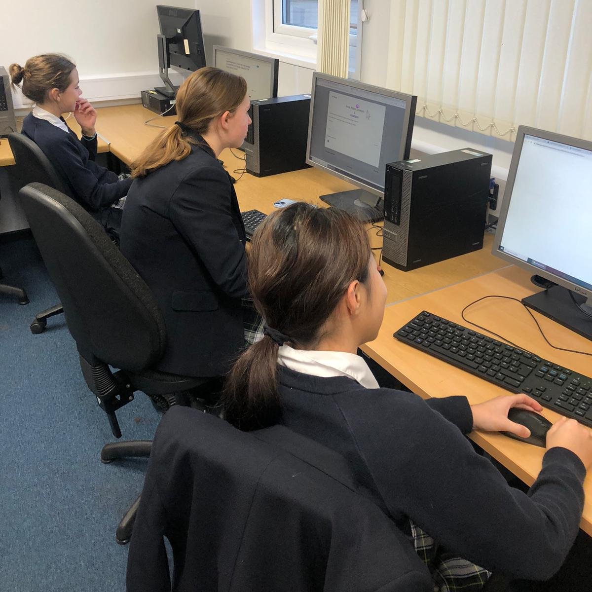 StonarSchool's tweet photo. Teams of girls in Year 8 are currently taking part in the CyberFirst Girls Competition - competing against other independent schools across the UK, the teams tackle challenges from cryptography &amp; logic to artificial intelligence &amp; networking #stonar #cybersecurity #competition https://t.co/IZ3TpXCIih