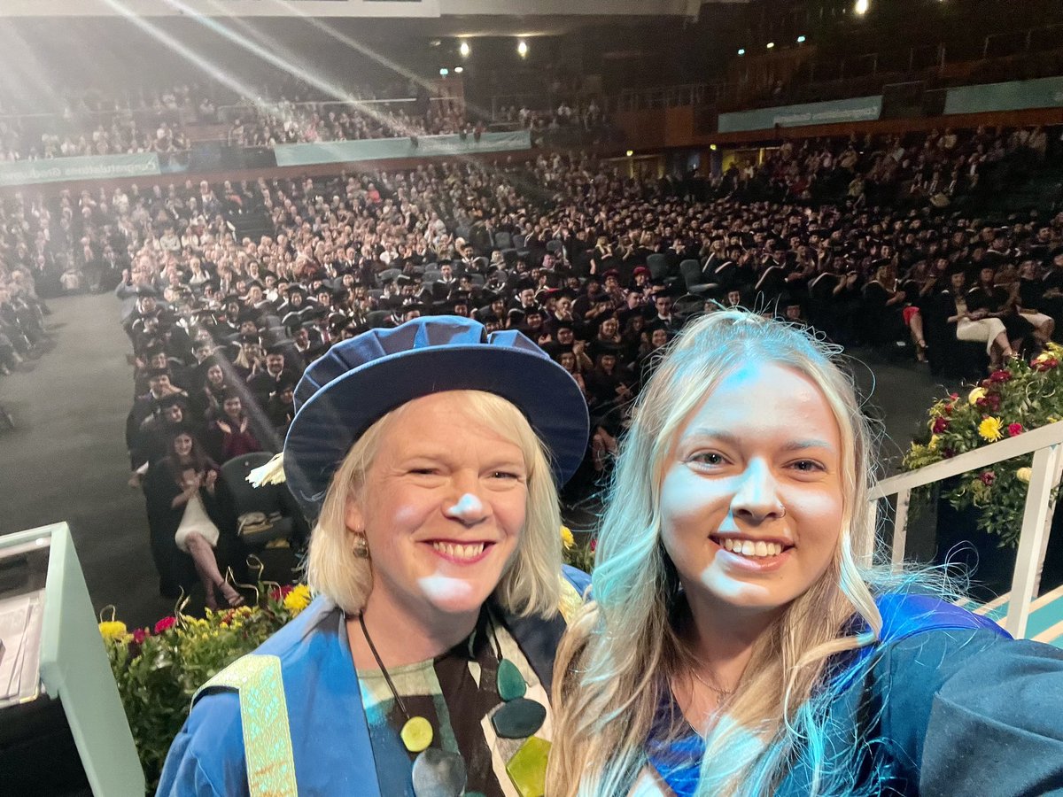 Class of ‘23, over and out *mic drop* 🎤 

Love this selfie from our Vice-Chancellor Clare Marchant &amp; our University of Gloucestershire Students'​ Union officer Paige Archer.

ConGRADulations, we are so proud of you #TeamGlos 💙🎓