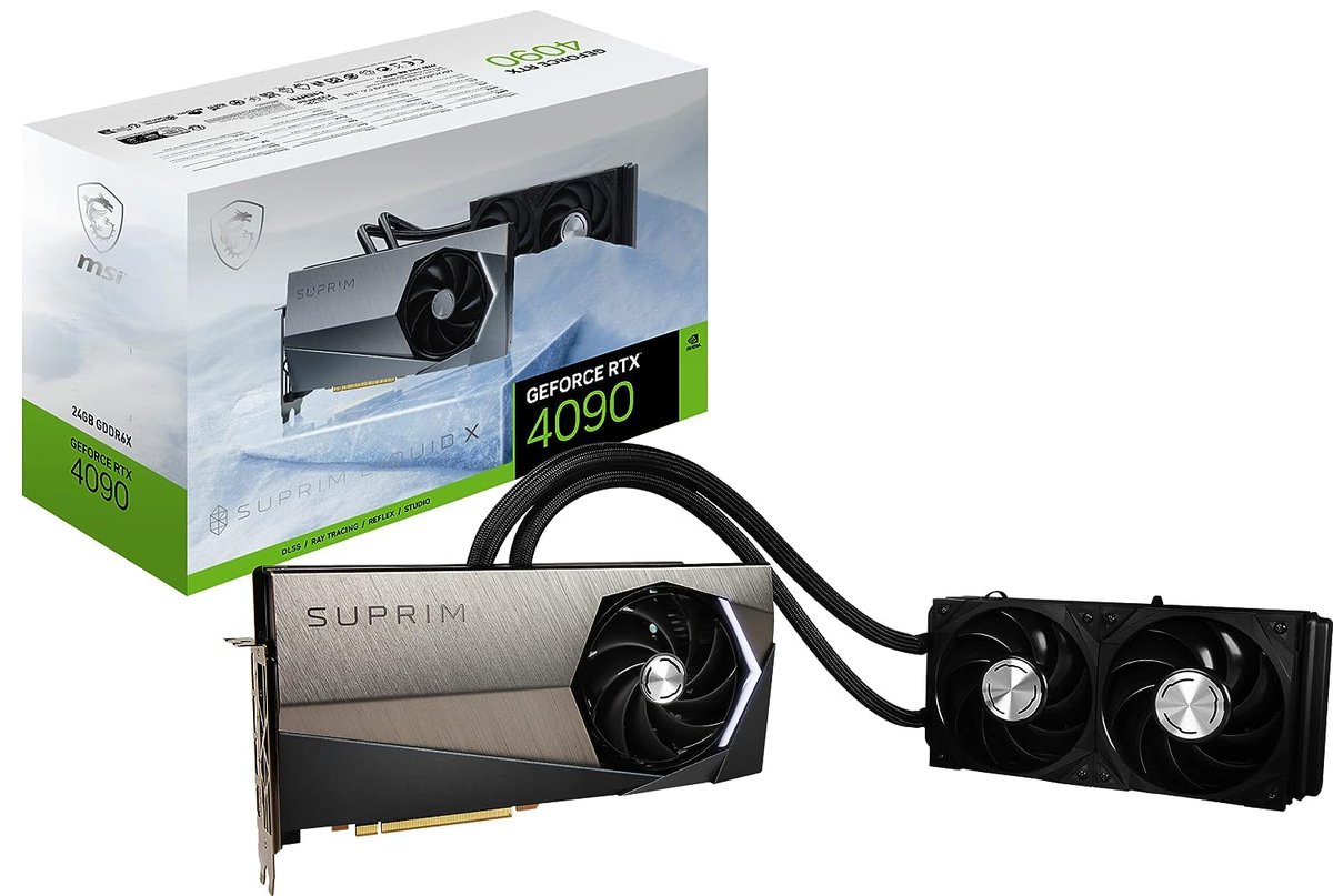 StateOverse's tweet photo. ⚠️💥ALERT💥⚠️
#Statoversians!
👁🎄👁
NVIDIA RTX 4090 Series MSI RTX 4090 SUPRIM LIQUID X 24G is NOW up for preorder on Amazon for ONLY ($1,999.99)! ✅️other buy ops.

#BlackFriday #Amazon 
#Primeday #gamingnews
#StateOTech #GamersUnite 
#rtx4090 #computers
TSO'VIN!!
https://t.co/bQPS4ebbLm #ad