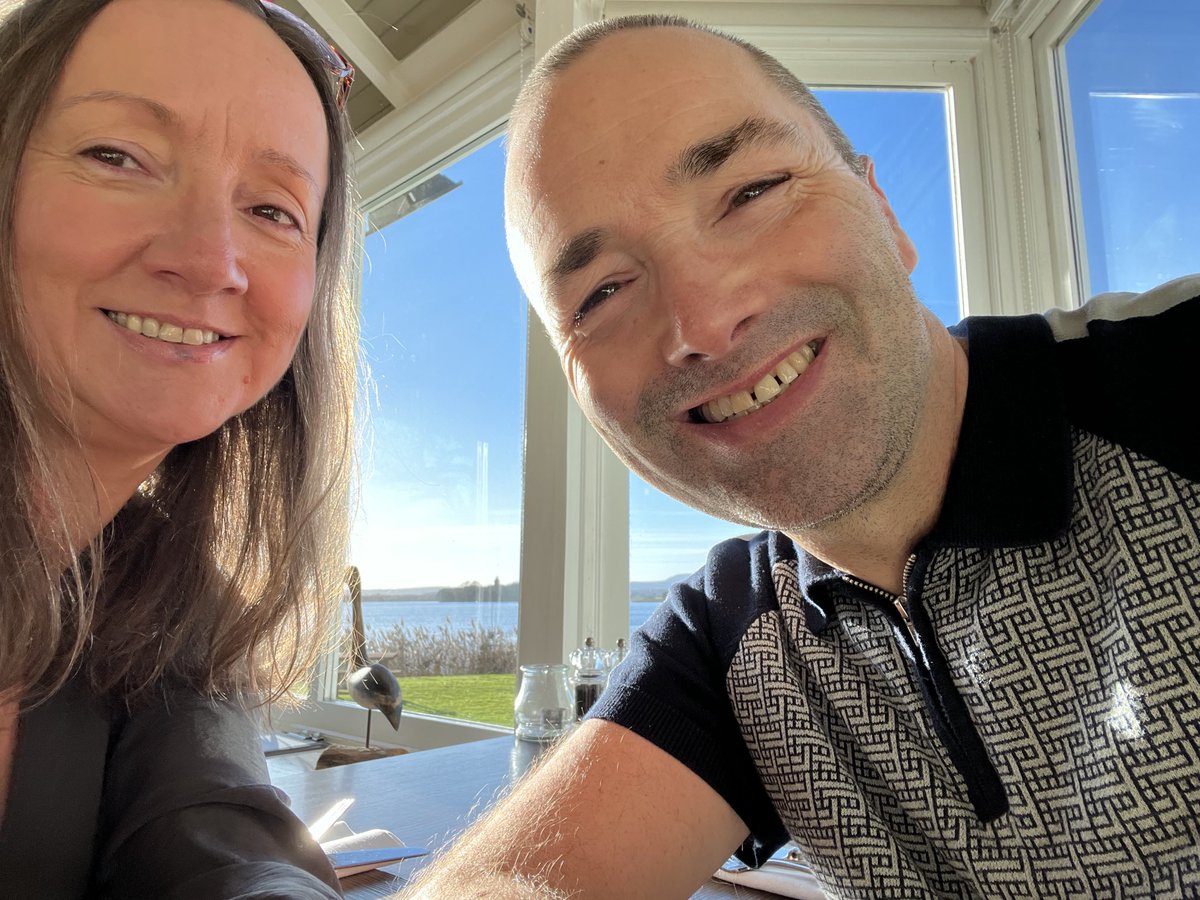 Fab meal at ⁦<a href="/LakeofMenteith/">Karma Lake of Menteith</a>⁩ where we had our wedding meal back in 2009! Now back in Pine Lodge ⁦<a href="/LochendChalets/">Lochend Chalets</a>⁩ where it all began back in 2006!