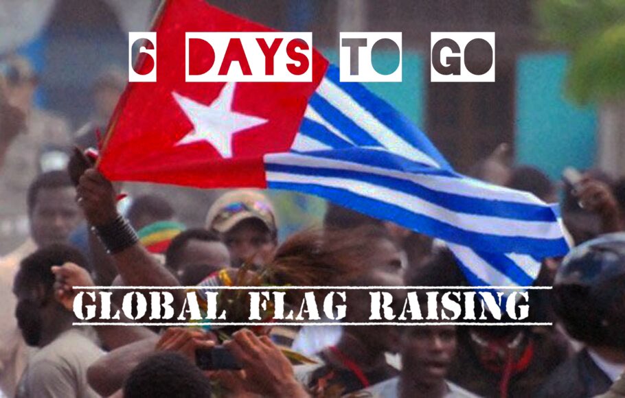 📣 #GLOBALFLAGRAISING || 6 DAYS TO GO Make sure to invite your family and friends, and together show your support for West Papua. We’d really appreciate your endless support. #GlobalFlagRaising2023 #WestPapua #Dec1st2023 #IndependenceAniversary2023 #FreeWestPapua #PapuaMerdeka