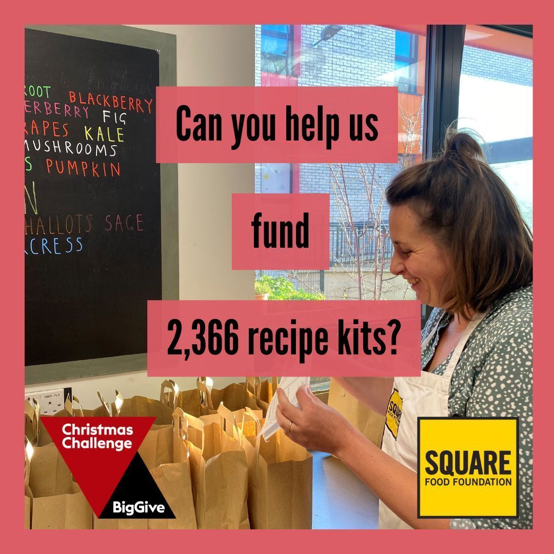 📢 In just 3 days we're starting our biggest fundraising challenge ever! To raise £28,400! 

🟡 All donations made to the Square Food Foundation from 28th November - 5th December will be DOUBLED!

#thebiggivechristmaschallenge #squarefoodfoundation #foodeducation #recipekits