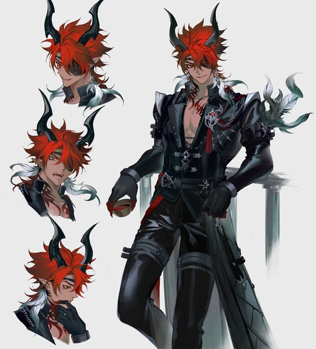 I draw my boy a while back My demon OC, Raquan 