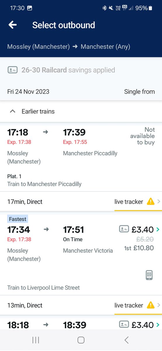 apeofdeath's tweet photo. @TPEassist what platform is my train from mossley to manchester? The trains to manchester all go from platform 1 whoch isn't possible if 2 arrive at the same time https://t.co/aFfuFLLsLN