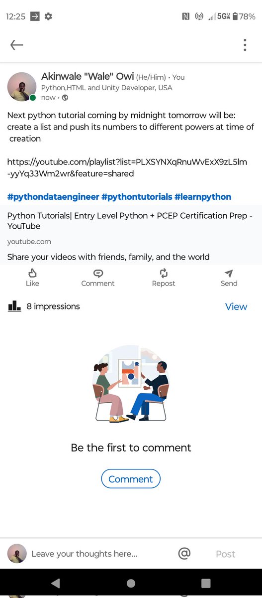 WallyOwi30's tweet image. ⚕️
youtube.com/playlist?list=…

#pythondataengineer #pythontutorials #learnpython