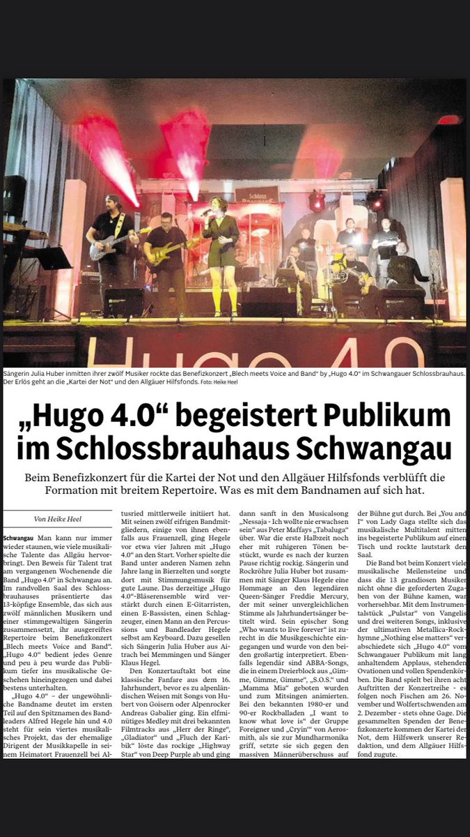 Hugo40_Konzerte's tweet photo. ...und wir waren begeistert von Schwangau! Vielen Dank für den herzlichen Empfang und das tolle Feedback zu unserer Show! 🙏

#allgaeu #ostallgaeu #schwangau #füssen #livemusik https://t.co/pIOM4jGaxK