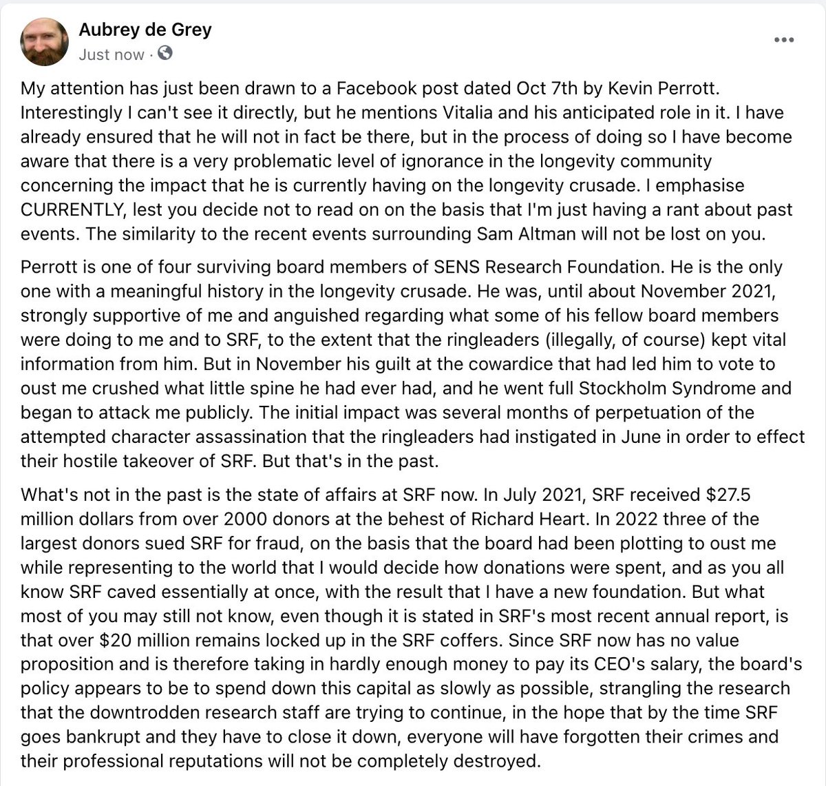 Aubrey de Grey tweet media