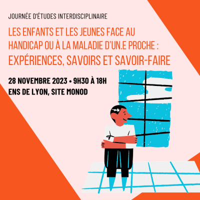 ✏️ Atelier exploratoire du Laboratoire de L'Éducation : "Les enfants et les jeunes face au handicap ou à la maladie d'un.e proche : expériences, savoirs et savoir-faire". 

🔍 lle.ens-lyon.fr/seminaires/arc…

📅 28 novembre 2023
📍 École Normale Supérieure de Lyon.