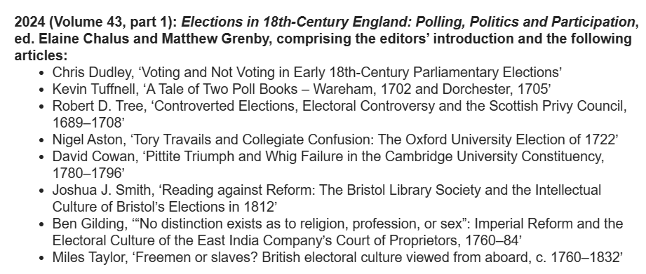Parlhistjournal's tweet photo. See below for the contents of our next issue👇Something to look forward to in the new year!
@EHChalus @Ben_Gilding @Smith_J_J @mtaylorhumboldt @HistParl https://t.co/gnzxw6Mm38