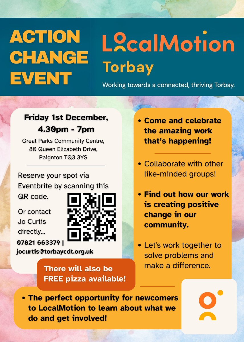 This time next week, we'll be sharing and celebrating some amazing work happening in our strengthening families action change groups. Come and share the joy... and some pizza! Please register so we know to count you in our pizza slice quota