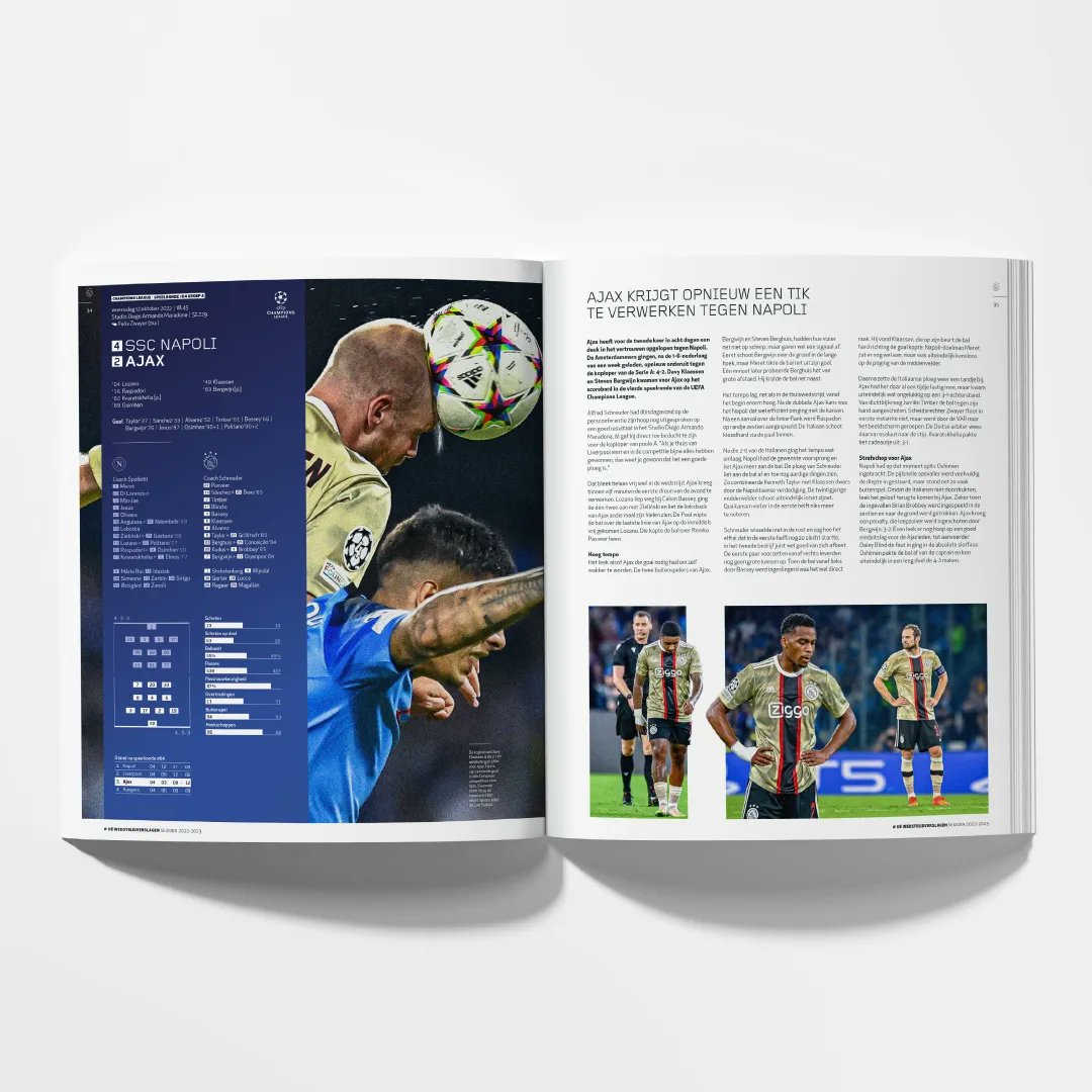Rubenski_7's tweet photo. Vijfde eigen @AFCAjax-jaarboek op rij gemaakt! Een iets minder seizoen, maar wel weer alle wedstrijdverslagen gebundeld met vette foto’s, interessante facts &amp; stats in een nieuwe vormgeving.
#grafischsupporter  @ajaxlife @AjaxShowtime @afcajaxfanclub #design #ajaxfanatic https://t.co/2yuxKnTMGf