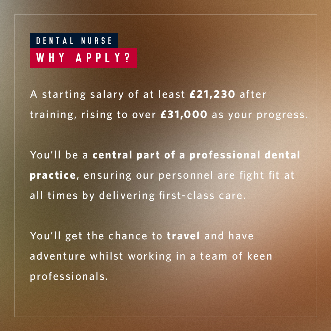 As a Dental Nurse in the Royal Navy, you’ll be more than just a part of a professional dental practice - you’ll be crucial in delivering first-class dental healthcare. Join as a qualified Dental Nurse or as a Student and get paid to train whilst studying: ow.ly/JFCl50Qb639