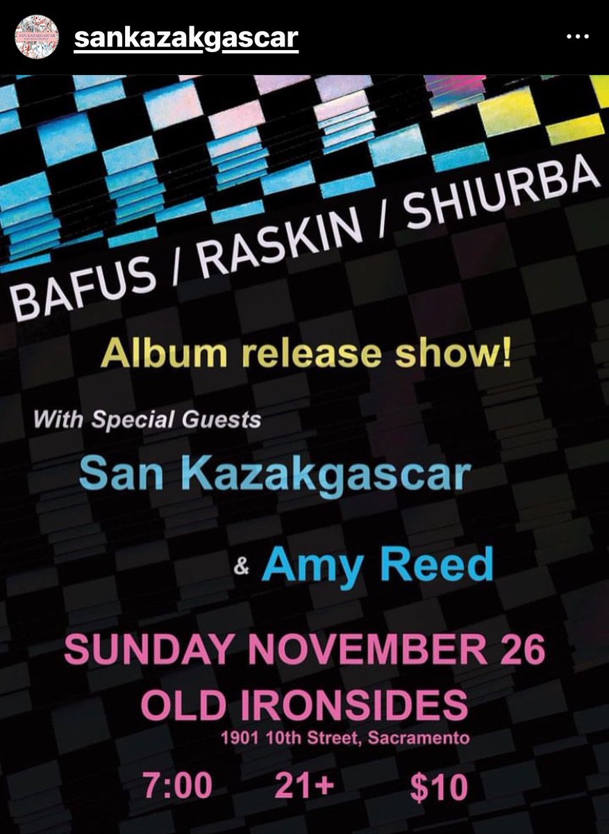 MichelleHardyMu's tweet photo. SanKazakgascar is playing Sunday night 7 pm
Old Ironsides. 
Be there Be square ! #woodwinds rule ! https://t.co/zzZJ8yxrrX