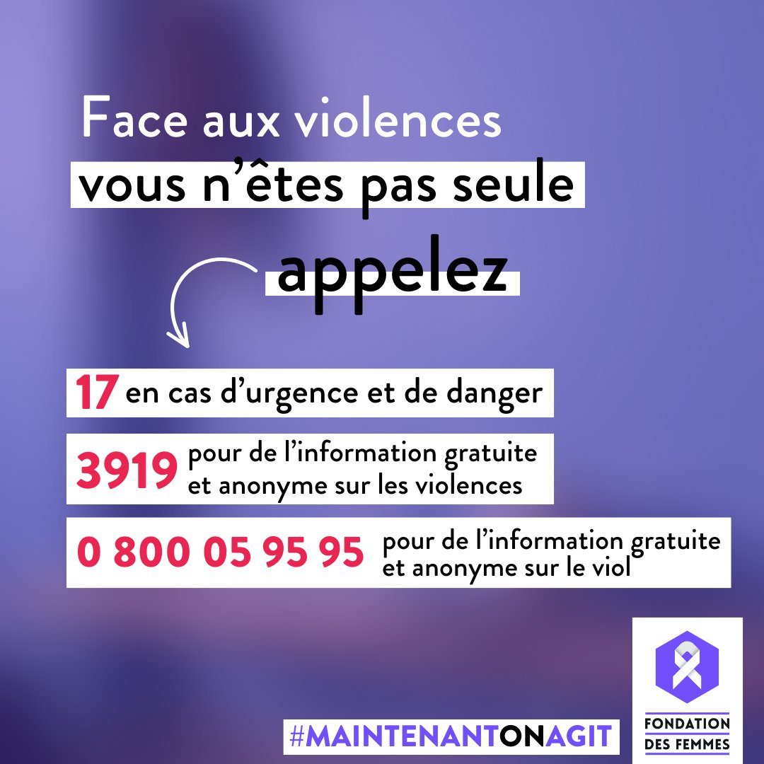 Si vous avez été victime, ce n’est JAMAIS de votre faute. Face aux violences, vous n'êtes pas seule ⬇️ 

#MaintenantOnAgit