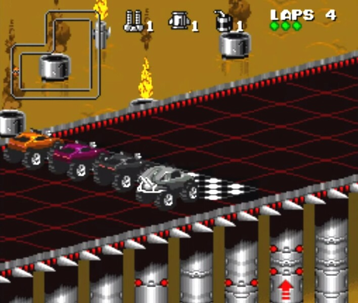 theWellRedMage's tweet photo. R is for "Rock N' Roll Racing"🏎️
#NintendoAtoZ

Red is in another time zone! RnRR emphasizes to me the importance of an honest critical re-evaluation. For years I just thought of it as a schlocky gimmick racer, but I revisited it as an adult and was as floored as my gas pedal! https://t.co/iI1bS0SAzh
