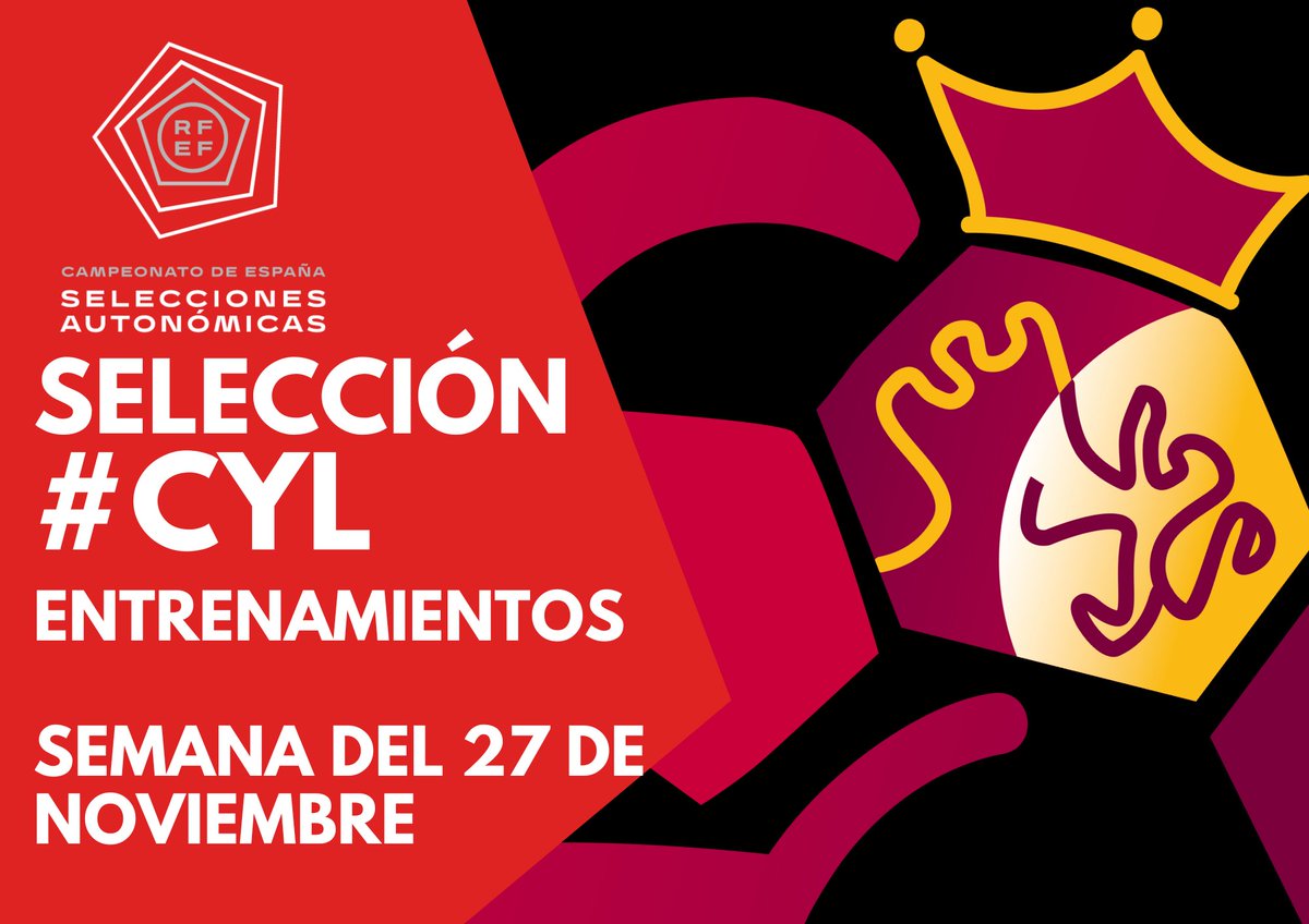 FCyLF's tweet photo. 🔴⚪️Convocatorias de entrenamiento @FCyLF  Semana del 27 de noviembre ✍️ Selecciones #CYL 

𝙎𝙪𝙗19 #FUTBOLSALA
𝐒𝐮𝐛𝟏𝟓 𝐲 𝐒𝐮𝐛𝟏𝟕 #FUTFEM 

👉https://t.co/JGIMCD1Ngt https://t.co/QmXDtFygzz