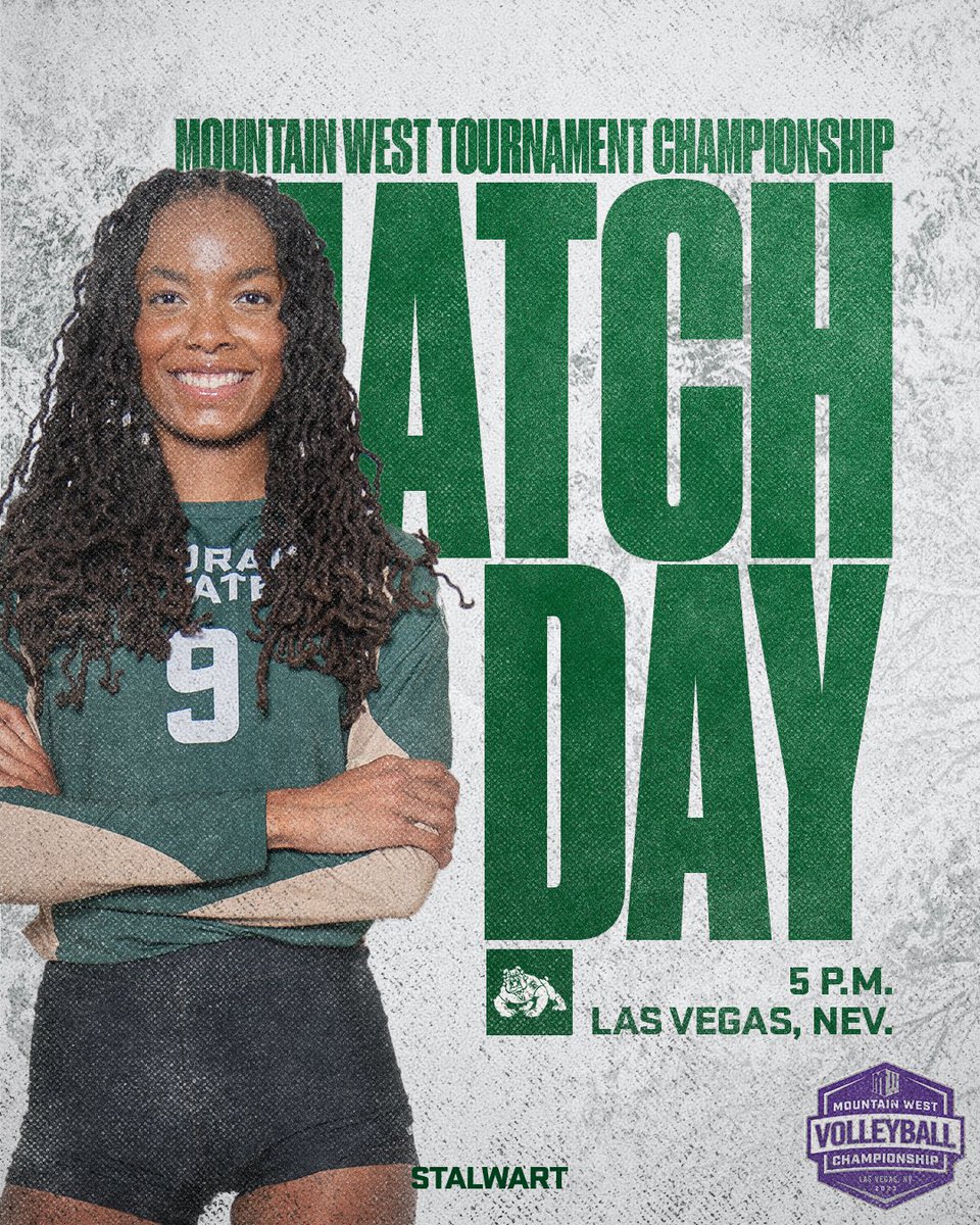 CSUVolleyball's tweet photo. 𝙇𝙀𝙏'𝙎 𝙋𝙇𝘼𝙔 𝙁𝙊𝙍 𝘼 𝘾𝙃𝘼𝙈𝙋𝙄𝙊𝙉𝙎𝙃𝙄𝙋 ‼️😤

🆚No. 2 CSU vs. No. 5 Fresno State
📍Las Vegas, Nevada
⏰5 p.m.
📊https://t.co/yHdowizACU
🖥️https://t.co/r7UJEEXrp3
📻https://t.co/GCKAjSlBTc

#Stalwart x #PointRams https://t.co/k9zlwDC1lr