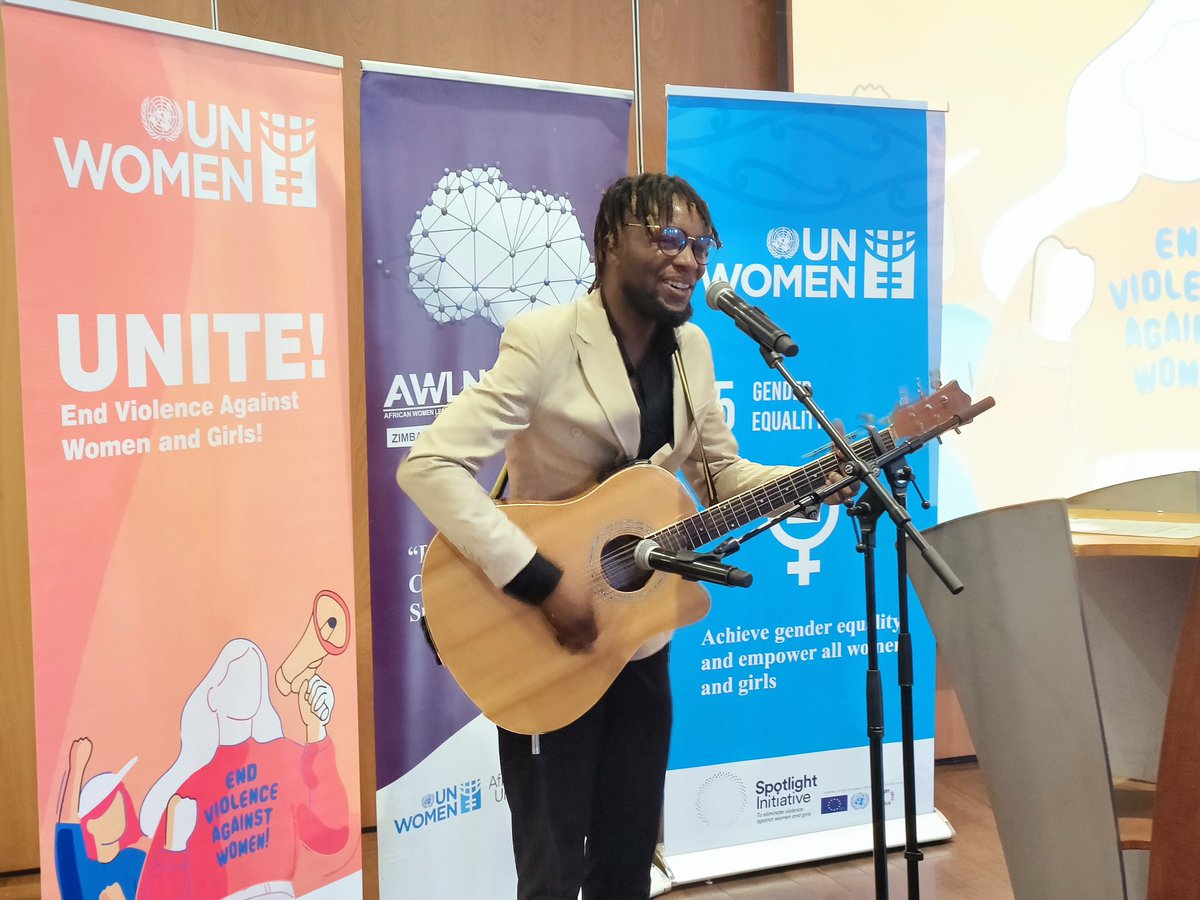unwomenzw's tweet photo. #NoExcuse for Violence Against Women! – not at Home, not at the Workplace, not in Public, not Online. Nowhere!

Women speak at a Campaign Reception facilitated by @UN_Women &amp;  @zccinzim to share key messages for #16DaysOfActivism against #GBV .

#NoExcuse   #PushFoward https://t.co/CLumIVKhXR