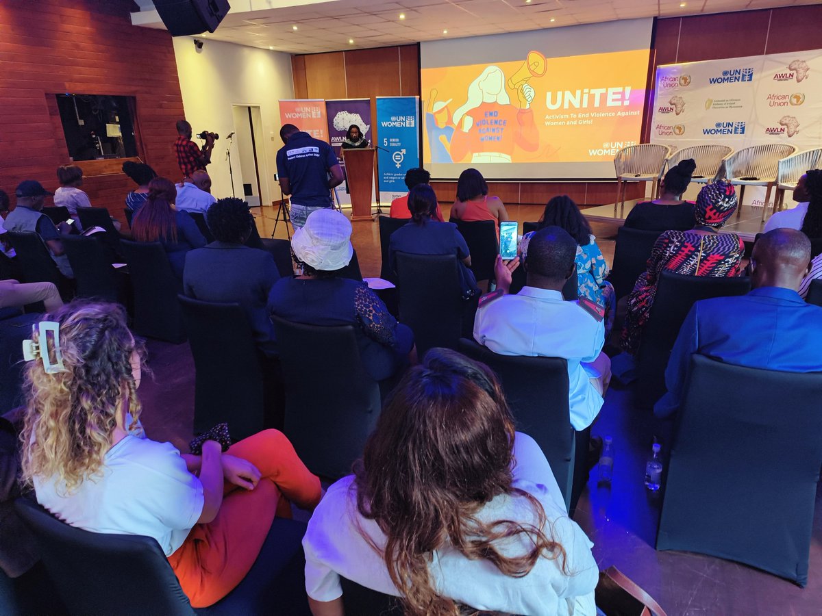 unwomenzw's tweet photo. #NoExcuse for Violence Against Women! – not at Home, not at the Workplace, not in Public, not Online. Nowhere!

Women speak at a Campaign Reception facilitated by @UN_Women &amp;  @zccinzim to share key messages for #16DaysOfActivism against #GBV .

#NoExcuse   #PushFoward https://t.co/CLumIVKhXR