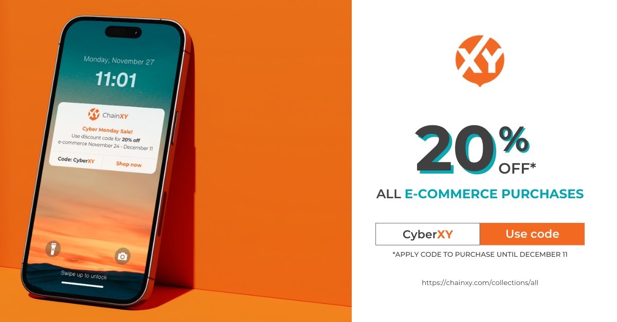 🚨 #CyberMonday Alert 🚨

Get your 20% discount off all ChainXY e-commerce purchases.

Save on all chain location data purchases until December 11, with #discountcode: CyberXY.
tinyurl.com/2ch8p2ya

Snap up brand data today to supercharge your location intelligence strategy.