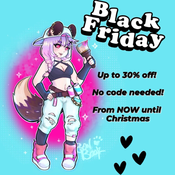 SlyBonsai's tweet photo. https://t.co/Z4OvxdAqzJ ✨Black Friday Sale!✨From NOW until Christmas! Enjoy up to 30%! NO code needed. Discount is automatically applied at checkout. Nearly EVERYTHING is on sale! Consider supporting a small business this holiday season 💙 https://t.co/uCtjIcaUBU