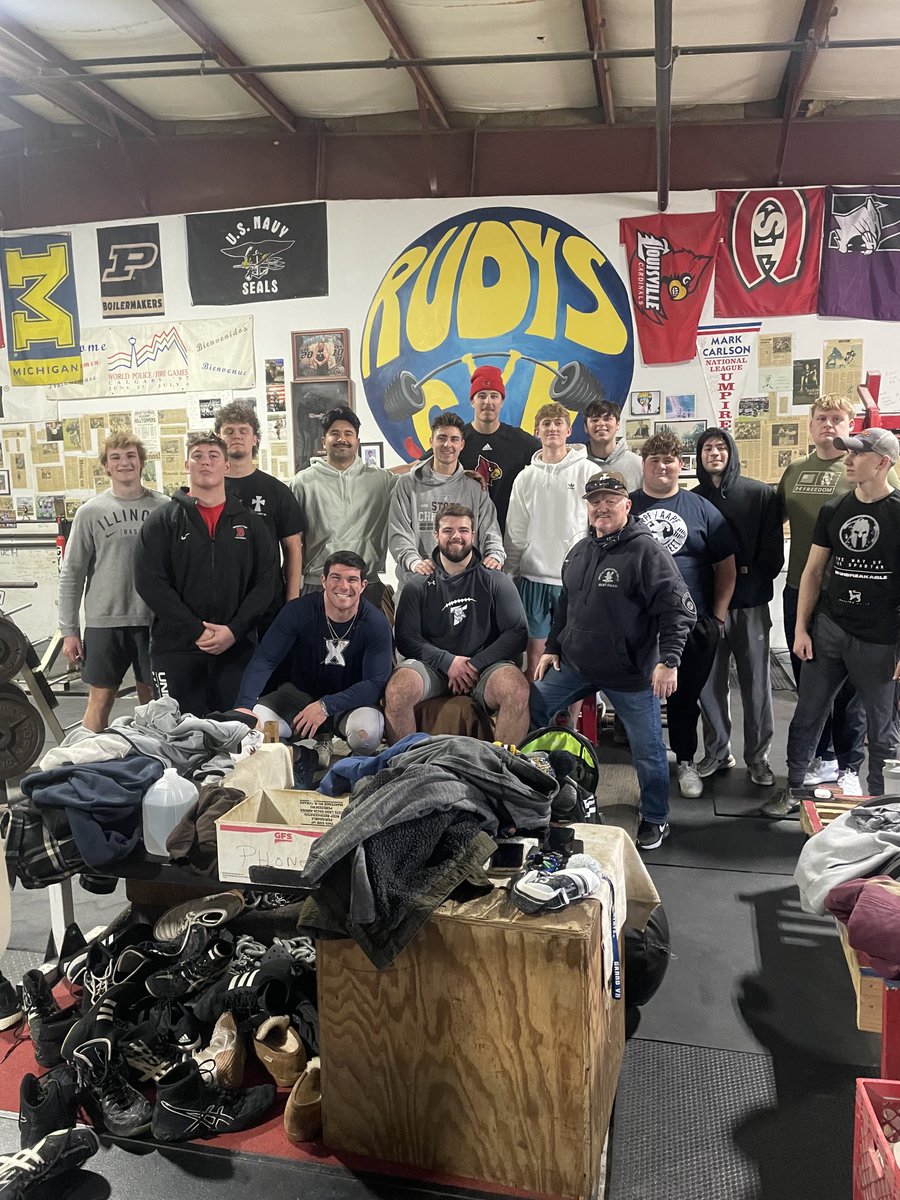 Alumni in for a workout it’s awesome to see them when they come back home.