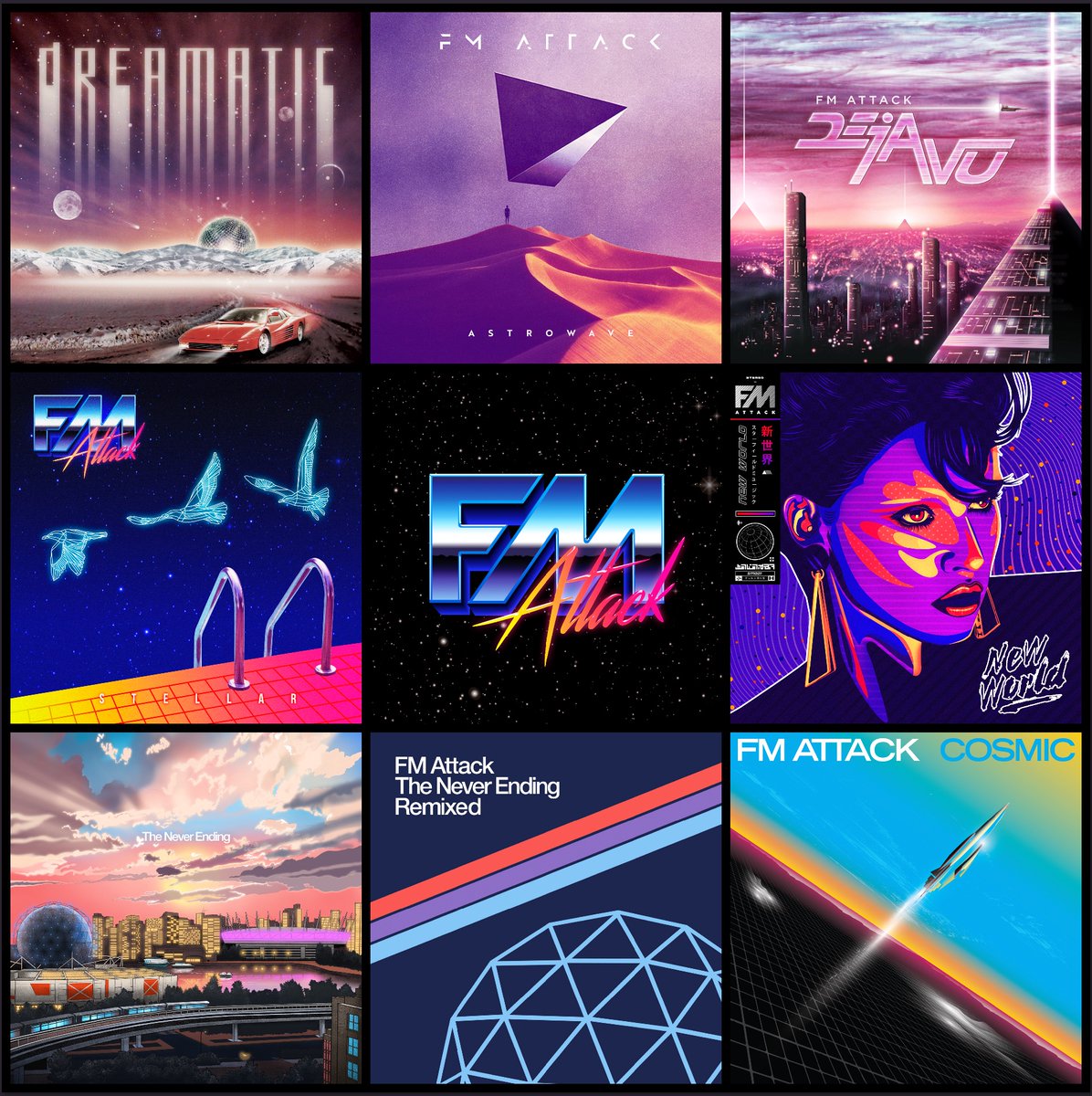 The Journey so far…✨ Which is your favourite? Dreamatic 2009 Astrowave EP 2010 Deja Vu 2013 Stellar 2017 New World 2019 The Never Ending 2021 The Never Ending Remixed 2022 Cosmic 2023