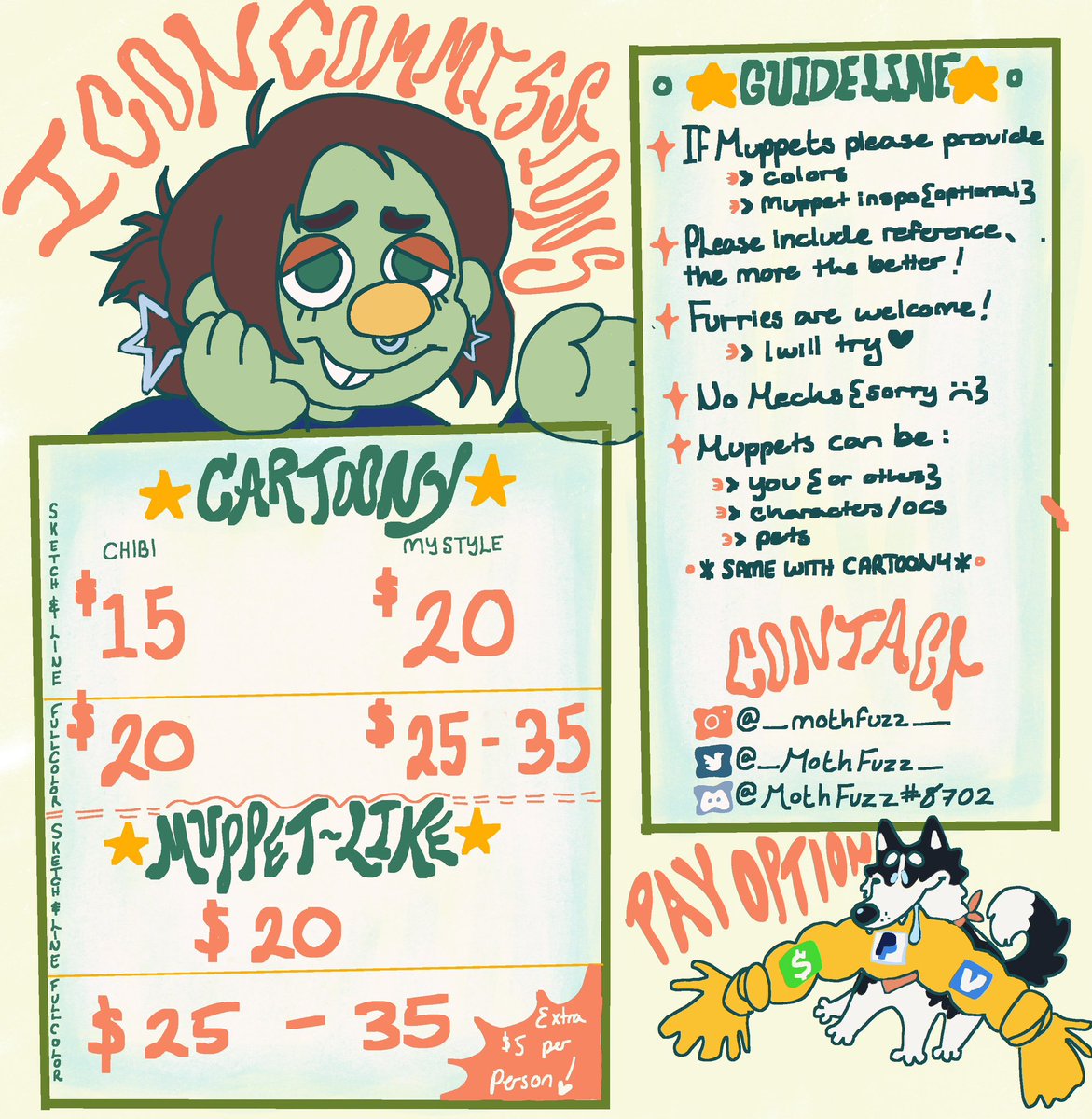_MothFuzz_'s tweet image. Commissions are now open! Dont Hesitate to contact me!!!! #commisionsopen