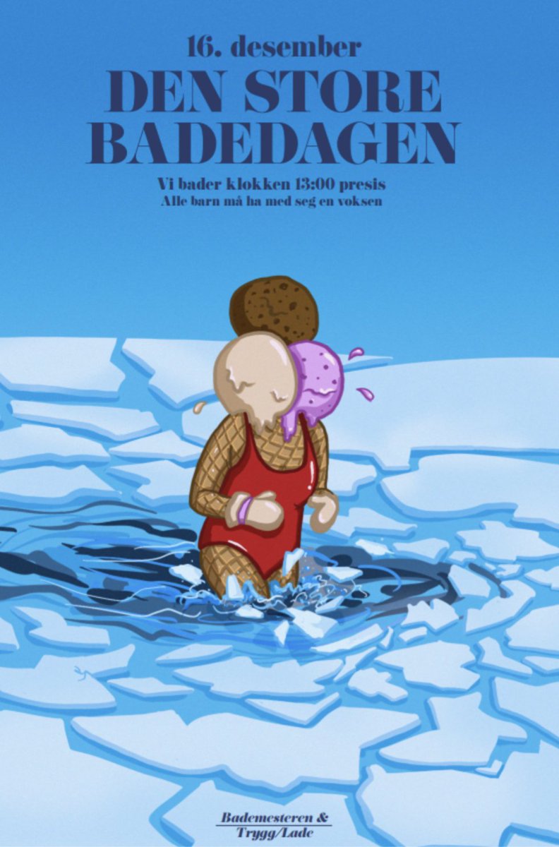 spktrygglade's tweet photo. Det er den tiden på året... ⛄️

Lørdag 16. Desember finner vi fram badebuksen igjen og feirer 🌞 snu. Bademesteren og Klubben er klar. Presis kl. 13.00 kjøler vi oss ned i Korsvika. Møt opp! https://t.co/46ynHp0Rgq