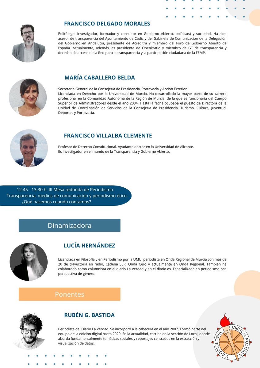 <a href="/EstefMolina_/">Estefania Molina</a> <a href="/Carmen_sr99/">Carmen Salar</a> <a href="/CarlosAbadG/">Carlos Abad Galán</a> <a href="/CanovasPinto/">A.</a> <a href="/angel_tcg/">Ángel T. Cegarra</a> <a href="/UMU/">Universidad Murcia</a> <a href="/JesusSanchezCut/">Jesús Sánchez Cutillas 🌹❤️</a> <a href="/LolaFerre12/">Lola Ferre Abellán</a> <a href="/encarnahr/">Encarna Hernández</a> <a href="/FranjDelMo/">Fran Delgado Morales</a> Mesa de Ciencia Política 👇🏻