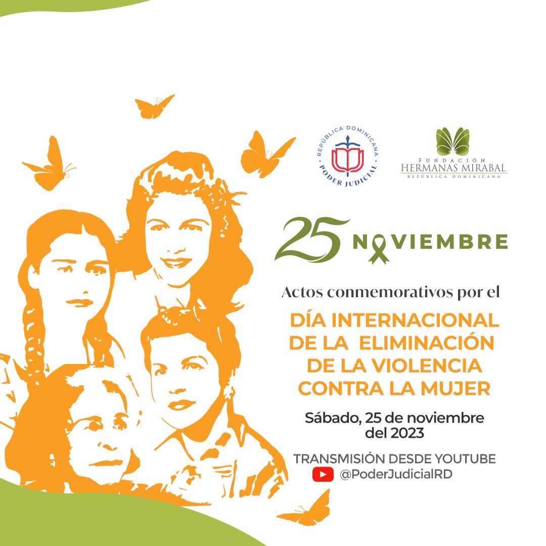 PoderJudicialRD's tweet photo. Le invitamos a seguir el acto de conmemoración del #DíaInternacionaldelaEliminacióndelaViolenciacontralaMujer, a través de la transmisión en vivo este 25 de noviembre a las 11:00 A.M., haciendo clic aquí: https://t.co/5MZC9vteTT
 
#PoderJudicialRD https://t.co/E1Bz6pCZYn