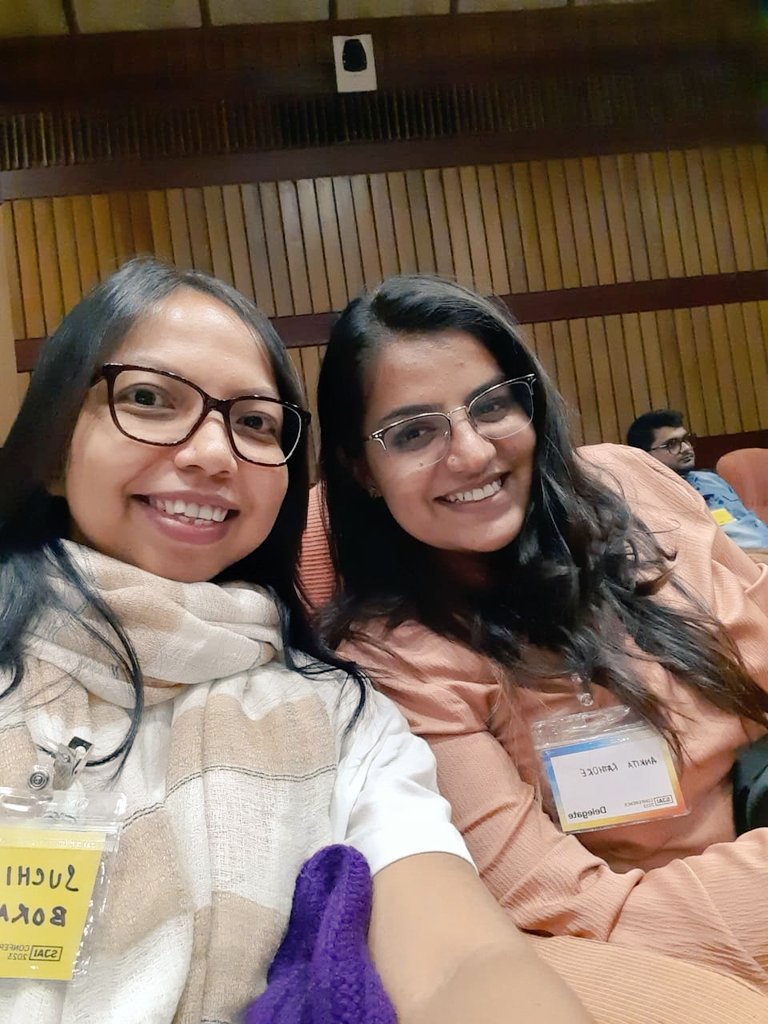ankitarathore02's tweet photo. Or can we say a mini IndiaBioscience reunion? ���� Meeting @meetsuchib in-person for the first time was the highlight of the day! ✨ https://t.co/UePPgbNTy4
