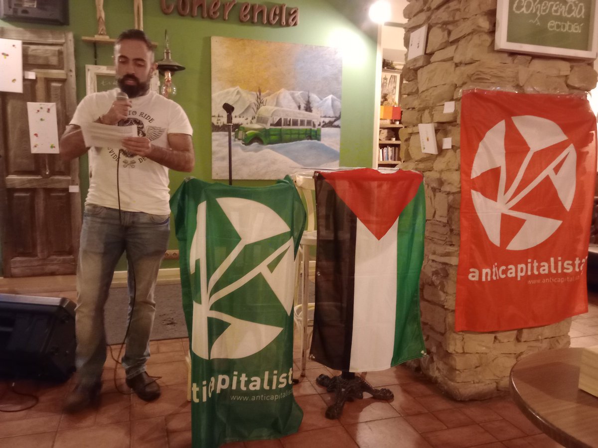 anticapi_leon's tweet photo. 🇵🇸 Arrancamos nuestro acto con @HectorGrad | Entender Palestina: Colonialismo, Apartheid y Resistencia

❤️‍🔥Continuemos multiplicando los actos y movilizaciones en solidaridad con la resistencia palestina frente a la ocupación colonial y el genocidio del Estado de Israel en Gaza https://t.co/hHAWTunOMe
