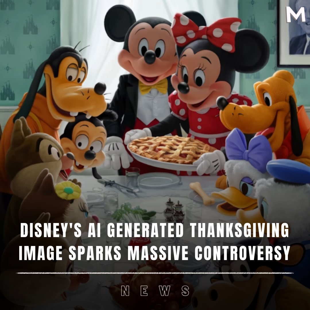 Disney Thanksgiving Art Sparks Fury