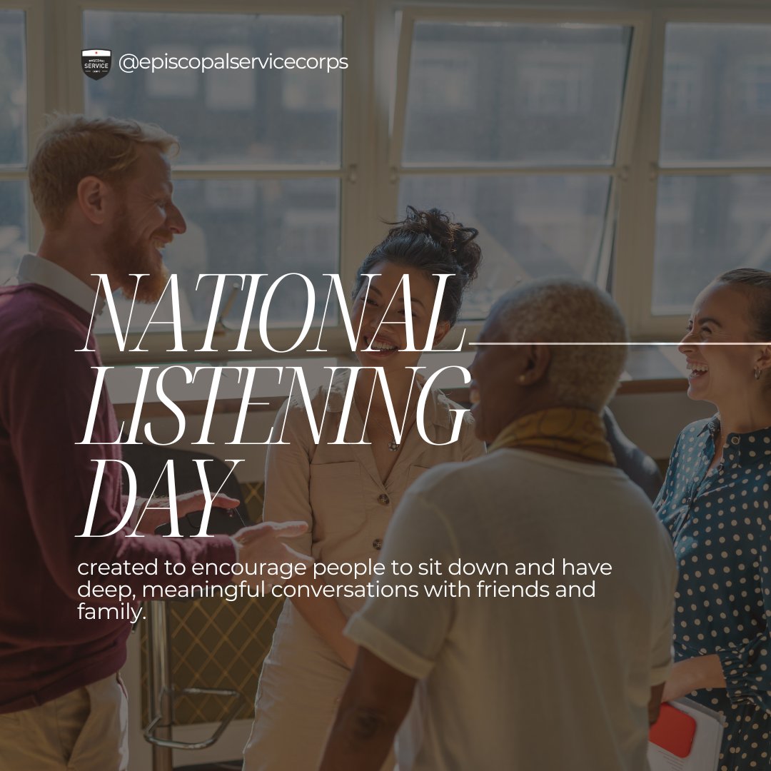 EpisServiceCorp's tweet photo. Happy National Listening Day! We encourage you to set a goal today for intentional conversation and mindful listening with your community! https://t.co/JSMCbOY7Bs
