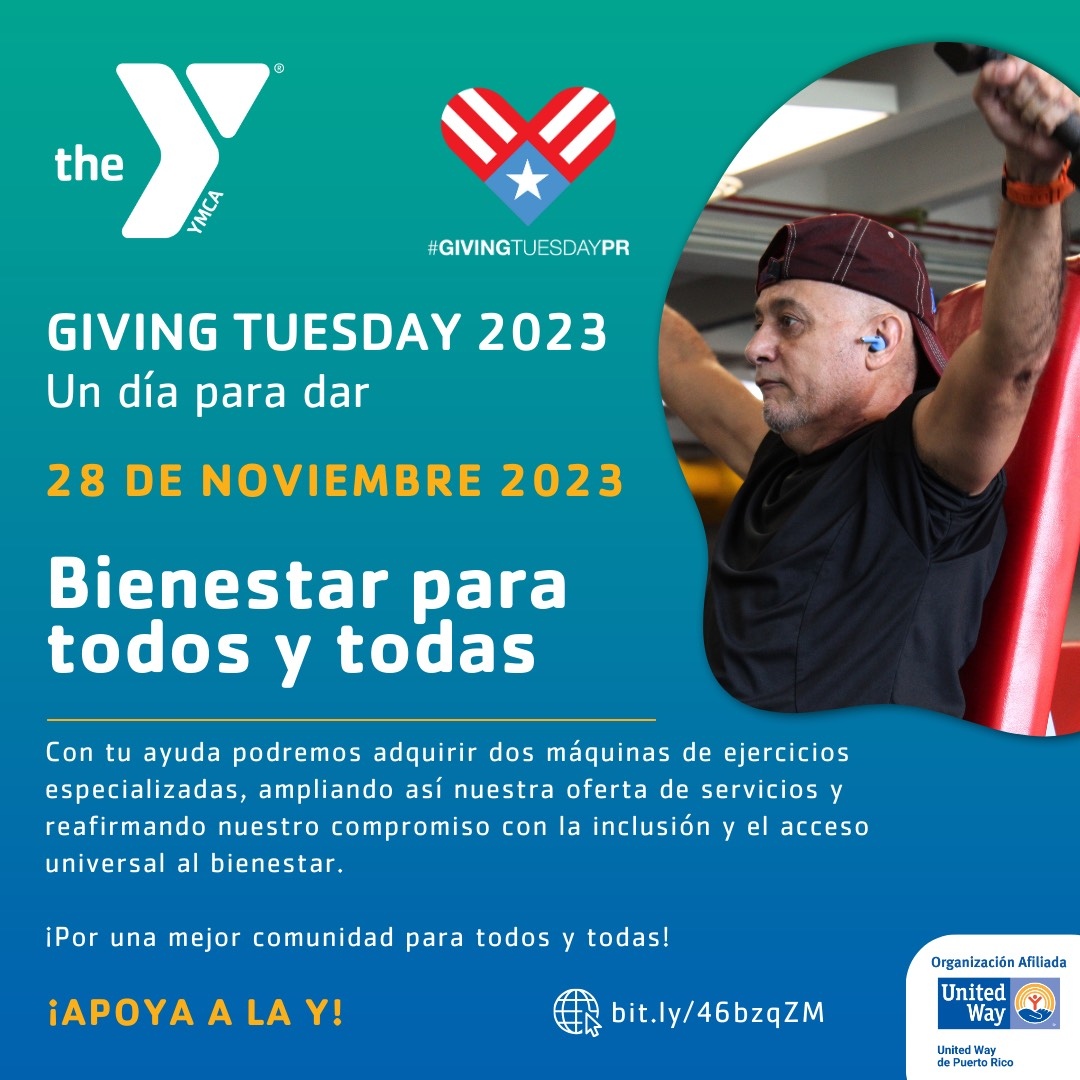 ymcasanjuan's tweet photo. En esta época tan especial del año, puedes aportar un granito de arena para ayudar a la #YMCAdeSanJuan en su misión de ser un espacio que procure el bienestar de todos y todas.
Dona en https://t.co/nf7VLnLmgN.
#laY #GivingTuesdayPR https://t.co/ZBTgowa4zc