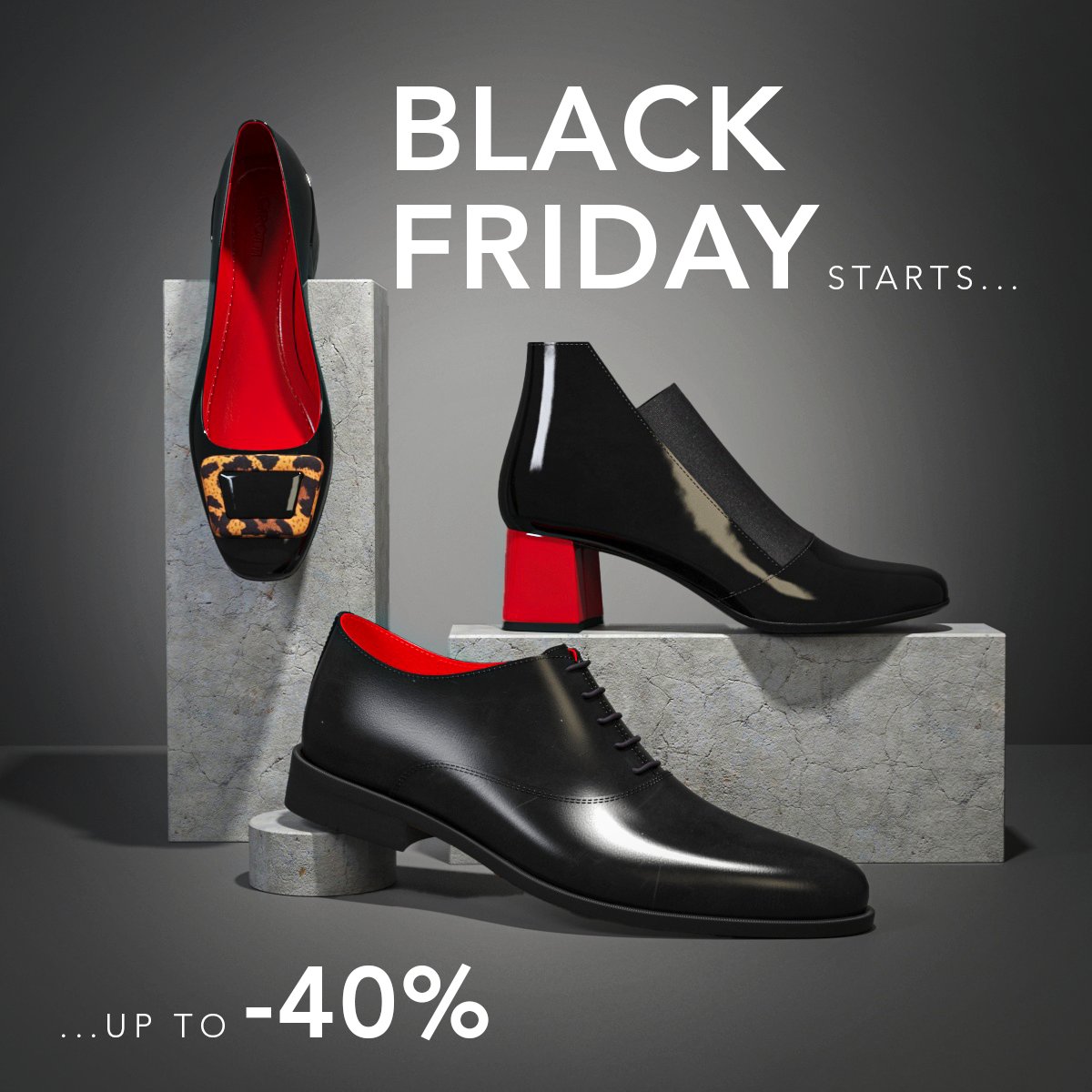 Black Friday has kicked off! 🖤 Up to 40% Off everything are good reason to shop now or regret later.✨>> bit.ly/3sMPuDQ #blackfriday #girotti #girottishoes