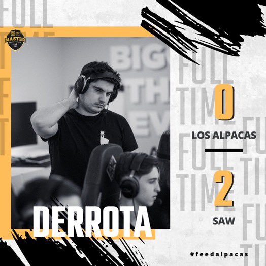 LosAlpacas (@losalpacasgg) on Twitter photo Depois de um inferno sem história é um overpass que podia ter caído para o nosso lado, estamos eliminados da <a href="/MasterLeaguePT/">ESC Online Master League Portugal</a>
Acaba assim a nossa participação nas competições nacionais, agradecer a todos pelo apoio durante este período!
#FeedAlpacas Depois de um inferno sem história é um overpass que podia ter caído para o nosso lado, estamos eliminados da <a href="/MasterLeaguePT/">ESC Online Master League Portugal</a>
Acaba assim a nossa participação nas competições nacionais, agradecer a todos pelo apoio durante este período!
#FeedAlpacas