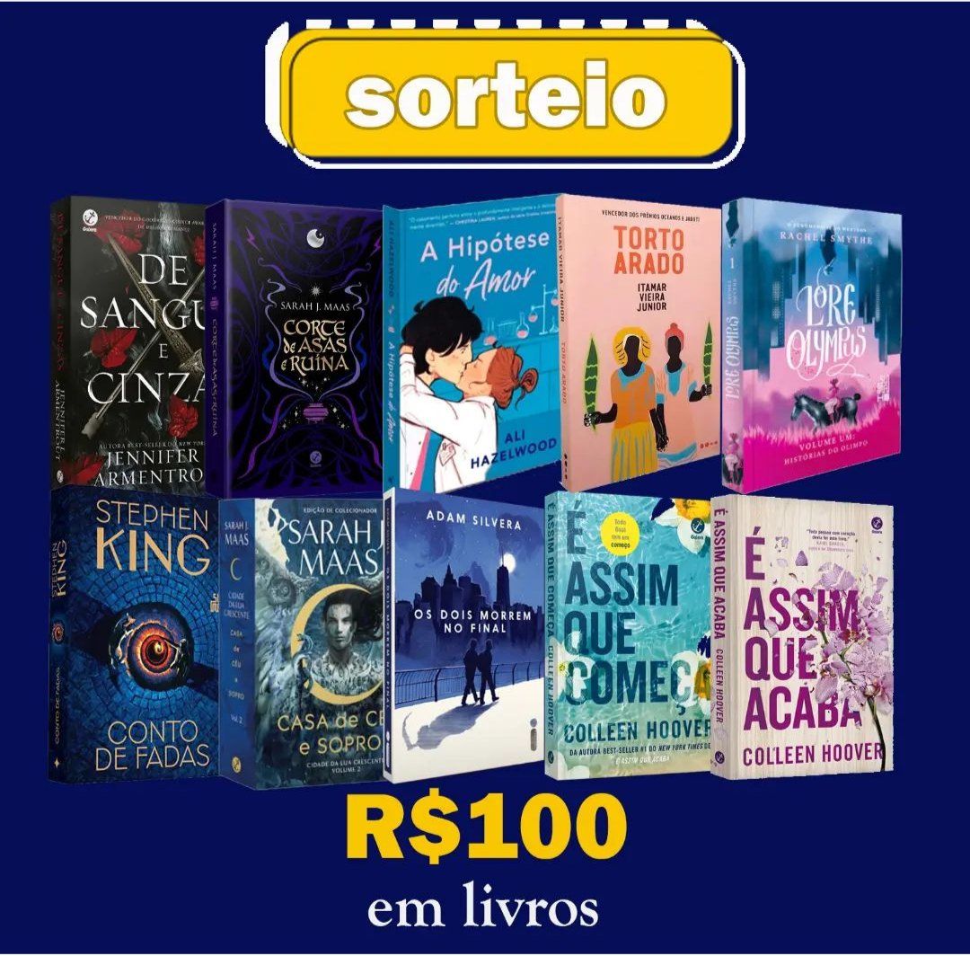 promosdelivro's tweet photo. 🚨SORTEIO DE LIVROS 

Valendo R$100 em livros 📚

Regras:
- Seguir @promosdelivro
- Dar RT e curtir este tweet
- Dar RT e curtir o tweet fixado de @MlnhasHistorias 

Resultado: 30/11 🍀 https://t.co/dHiq2GOZcp