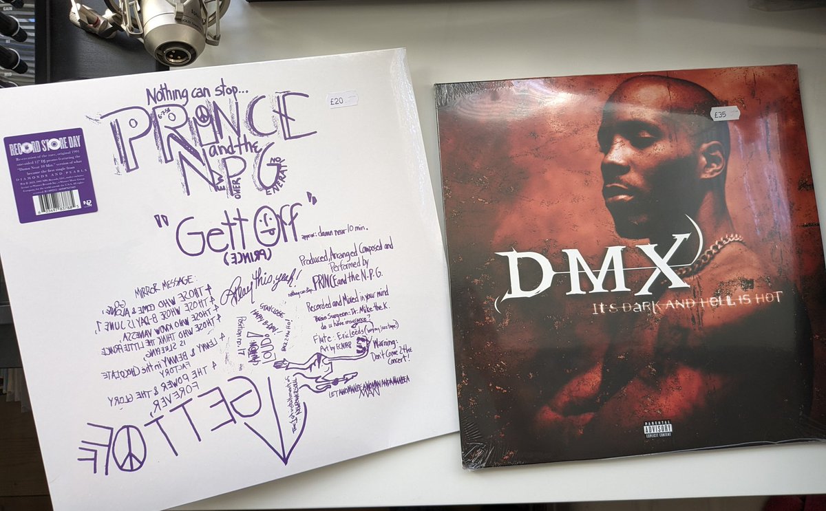 Got up early for #RecordStoreDay and managed to snag the VERY LAST copy of the new #Prince #GettOff reissue at my local wrecka stow 💜 Added bonus - they had 'It's Dark and Hell Is Hot' by DMX on vinyl!!!!