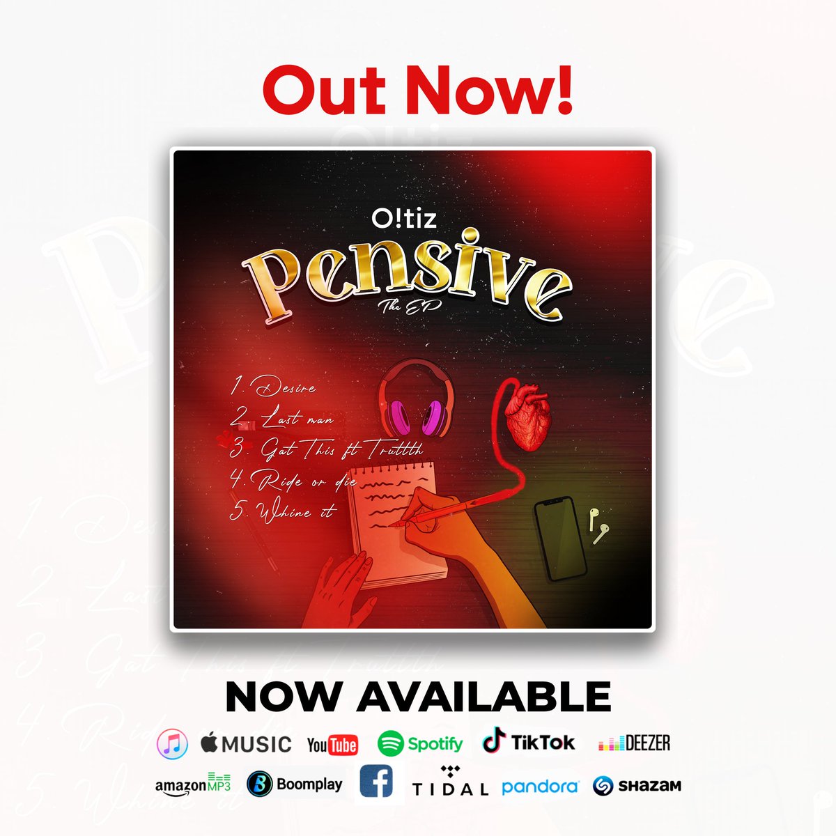 Just dropped my first ep "pensive"
Good music lovers you know I gat yall!!!