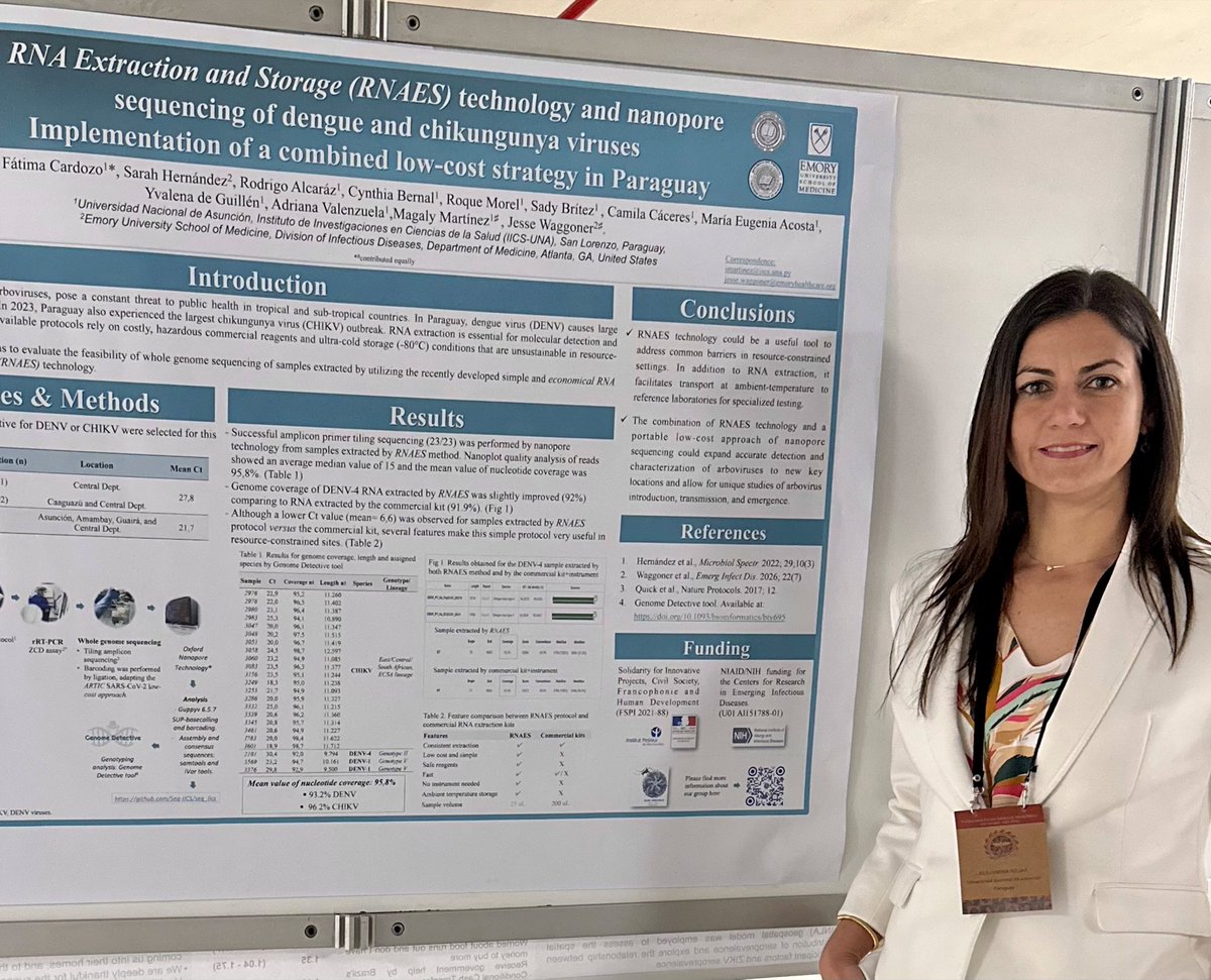 IICS_UNA's tweet photo. Integrantes del grupo de investigación de Arbovirus del IICS-UNA, se destacaron en Congreso Internacional Pandengue 2023 en Lima, con la presentación de importantes avances sobre dengue y otras arbovirosis. 

La nota completa: https://t.co/w5JnXXEt2w https://t.co/yqO4lOEu4Z