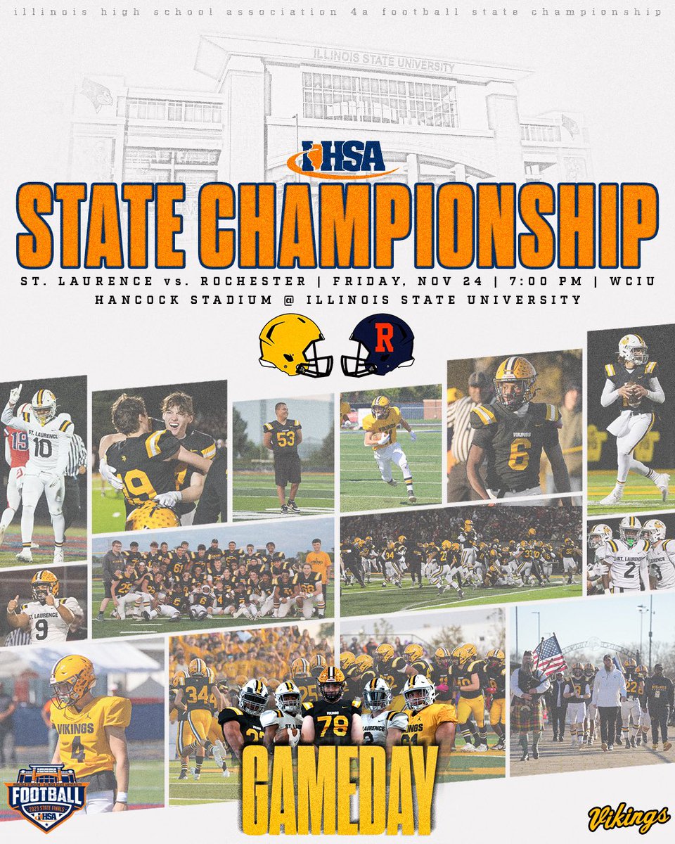 STLVikingFB's tweet photo. #Gameday 

🆚 - Rochester 
🕣 -  7:00 PM
📍 - Hancock Stadium
⛅️ - 29 degrees at kickoff 
📺 - WCIU, the U

#DTG #WFW #DYJ https://t.co/SQ9BC6WbJ0