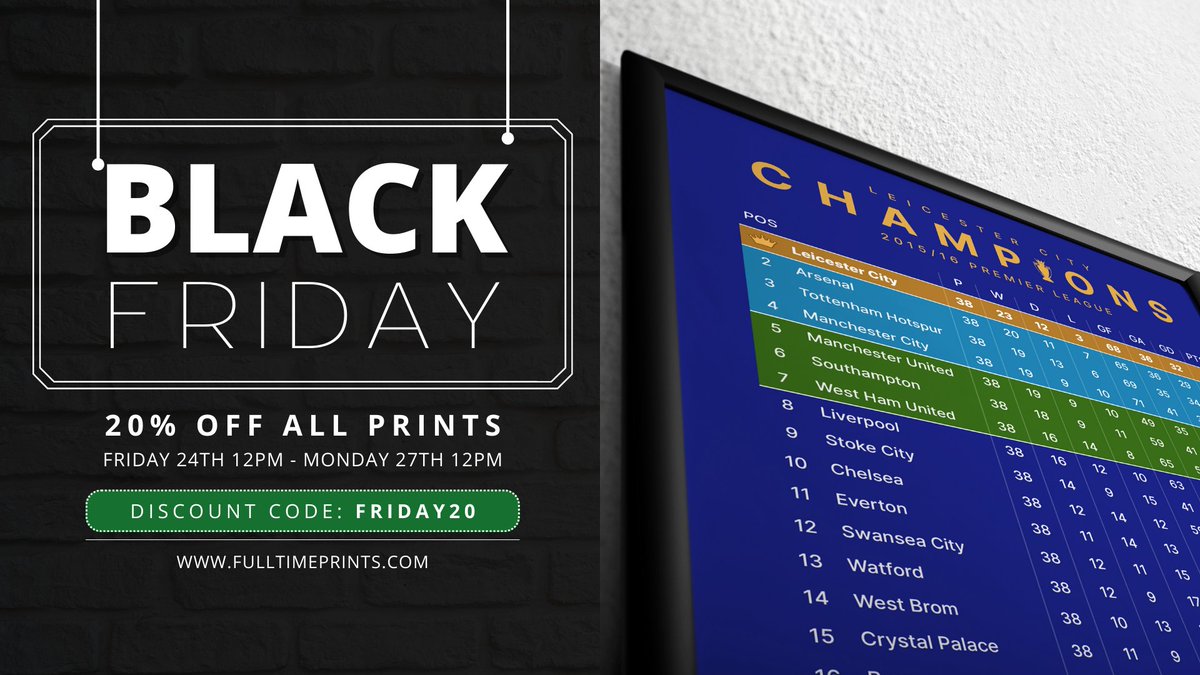 FullTimePrints's tweet photo. ⚫️🚨 BLACK FRIDAY SALE 🚨⚫️
Our Black Friday sale is LIVE! 🥳
Use code 'FRIDAY20' at checkout for 20% OFF ALL PRINTS! 📢
#BlackFriday #FullTimePrints https://t.co/Xg1RFP1vro