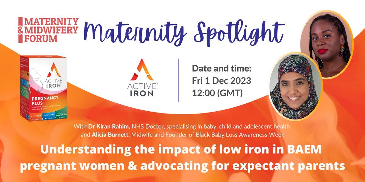 Fri 1 Dec 2023 - 12:00 (GMT)

Register for this <a href="/ActiveIronWorld/">Active Iron</a> webinar here: maternityandmidwifery.co.uk/theres-hole-in…