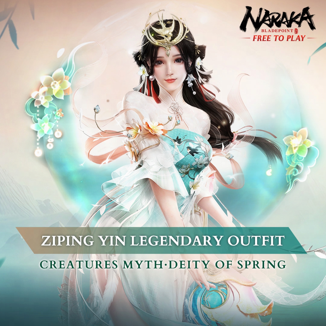 NARAKATHEGAME's tweet photo. Please check the in-game mail for 3 Pioneer Treasures
Our lucky bonus reward on X includes 3 Deity of Spring Ziping Yin outfits and 7x $100 cash prizes. 
Winners will be randomly picked from RTs on Dec. 1 https://t.co/d7BvOos88P