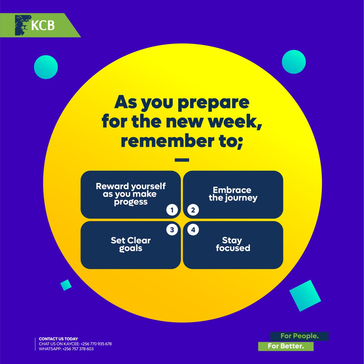 kcbbankug's tweet photo. Here are some tips as you get ready for the new week #SundaySelfCare #ForPeopleForBetter https://t.co/yqv62CWbzN