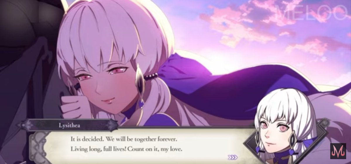 In the end. Married this short stack. Telling me she had been tortured till her hair turned white and possibly only a few years left to live. I wish to give her the best of her years left and hopefully live her life fully after curing her of her poison.  #FE3H  Awesome Game ❤️