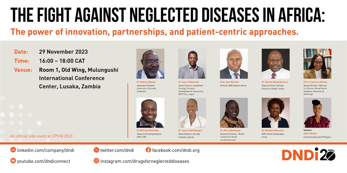 Globally, #NTDs affect more that 1.6 billion people who are already vulnerable, causing significant suffering, disability & death. Join us at #CPHIA2023 as we discuss the power of innovation, partnerships & patient centric approaches to #beatNTDs.